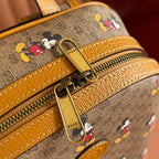 Gucci Mickey Backpack Brown Canvas Leather 255347