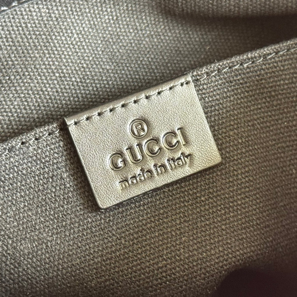 GG SUPREME MESSENGER BAG 23 IN BLACK COATED CANVAS
