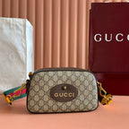 GUCCI NEO  GG SUPREME TIGER HEAD CROSSBODY BAG 24 IN CANVAS