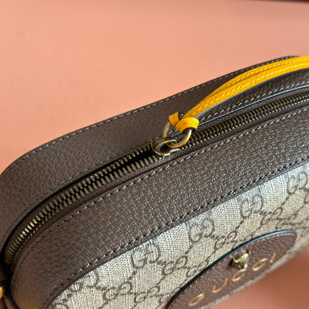 GUCCI NEO  GG SUPREME TIGER HEAD CROSSBODY BAG 24 IN CANVAS