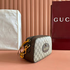 GUCCI NEO  GG SUPREME TIGER HEAD CROSSBODY BAG 24 IN CANVAS