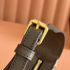 GG SUPREME SHOULDER BAG 20 BROWN IN CANVAS LOGO GOLD HARDWARE