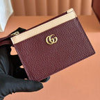 GG Marmont Zip Key Pouch Rosso Ancora Red Leather 255159