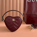 Gucci Marmont Heart Bag Rosso Ancora Red Calfskin 255058