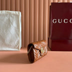 Gucci Marmont Chain Wallet Brown Cowhide 254969