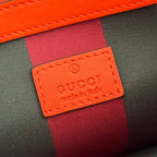 GUCCI 25S EMBLEM MEDIUM BAG 30 IN BEIGE AND BLACK CALFSKIN