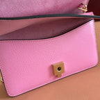 GUCCI 25S DIONYSUS WALLET ON CHAIN 17 IN PINK GLOSSY CALFSKIN