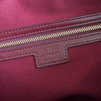 GUCCI 25S EMBLEM MEDIUM SHOULDER BAG 26 IN ROSSO ANCORA RED CALFSKIN