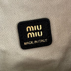 Miu Pouch 25.5cm Black Nappa leather