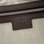 GUCCI 25S ATTACHE SHOULDER BAG 35 CM IN DARK BEIGE MIX BROWN CALFSKIN
