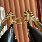 GUCCI 25S ATTACHE SHOULDER BAG 35 CM IN BLACK CALFSKIN