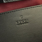 GUCCI 25S SMALL TOTE BAG 29 CM IN BLACK CALFSKIN WITH GOLD HARDWARE