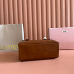 Miu Solitaire Bag 28 Brown Calfskin