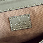 GUCCI 25S WAIST BAG 24 CM IN MOSS GREEN CALFSKIN