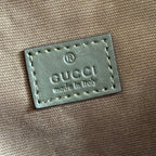 GUCCI 25S SHOULDER CROSSBODY BAG 18 CM IN MOSS GREEN CALFSKIN