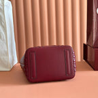 GUCCI 25S SMALL TOTE BAG 29 CM IN DARK RED CALFSKIN WITH GOLD HARDWARE