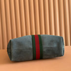 GUCCI 25S OPHIDIA MEDIUM TOTE 36 CM IN GREY SUEDE
