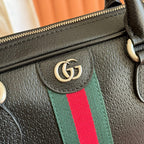 GUCCI 25S OPHIDIA LARGE DOCUMENT CASE 40 CM IN BLACK CALFSKIN