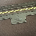 GUCCI 25S BEATRIX LARGE TOTE BAG 35 CM IN DARK CHOCOLATE BROWN CANVAS