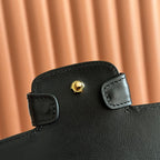 GUCCI 25S HORSEBIT 1955 MEDIUM SHOULDER BAG 22 CM IN BLACK CALFSKIN WITH GOLD HARDWARE