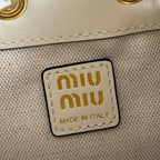 Miu MIni Backpack Off White Leather 273200