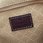 GUCCI 25S JACKIE MONOGRAM 28 CM IN LIGHT BROWN CANVAS AND CALFSKIN