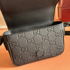 GUCCI 25S SUPREME MESSENGER BAG 18 CM IN BLACK CALFSKIN