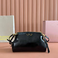 Miu Caprice Clutch Black Leather 280753