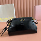 Miu Caprice Clutch Black Leather 280753