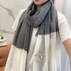 SCARF 200 CM IN MO GRAY MIX WHITE CASHMERE 402261