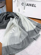 SCARF 200 CM IN MO GRAY MIX WHITE CASHMERE 402261
