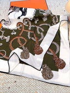 HERMES 25S SCARF 140 IN CASHMERE SILK 854538