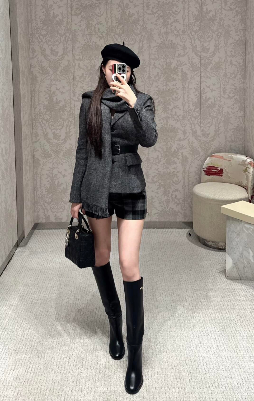 DIOR 25S BELTED KNIT CARDIGAN STYLE 012