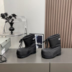 BALENCIAGA 25S ALASKA ANKLE BOOTS HIGH HEEL IN BLACK FABRIC STYLE 2