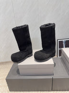 BALENCIAGA 25S BOOTS PLATFORM HEEL IN BLACK SUEDE STYLE 5