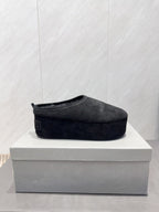 BALENCIAGA 25S AURALEE SLIP-ON 50 MM IN BLACK SUEDE STYLE 4