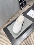 BALENCIAGA 25S AURALEE SLIP-ON 50 MM IN WHITE SUEDE STYLE 3
