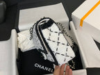 CC 2025 Flap Bag Black White Sequin 298964