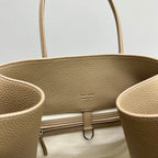 The Row Margaux 17 Beige Calfskin