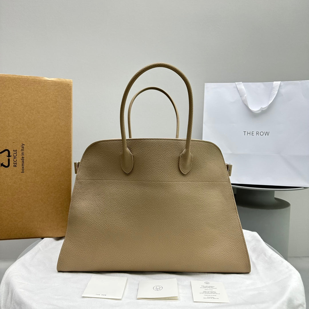 The Row Margaux 17 Beige Calfskin