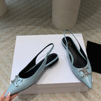 ALMA TRIOMPHE SLINGBACK IN LAMBSKIN ICEBERGBLUE