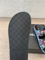 DAD SANDAL IN COLORFUL FABRIC WITH SEQUINS MULE