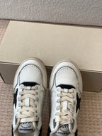 FORTY2 SNEAKERS WITH BLACK STAR AND WHITE LEATHER HEEL TAB