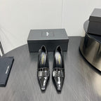 D'ORSAY PUMPS IN BLACK GLOSSY CALFSKIN