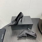 D'ORSAY PUMPS IN BLACK SILK