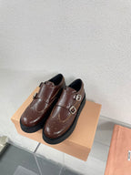 Baroque Thick-Soled Oxford Shoes Walnut Calfskin