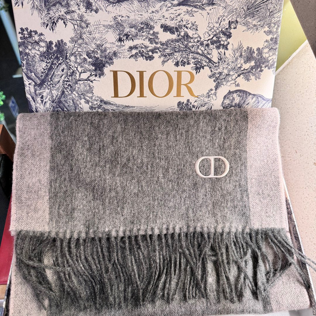 SCARF 180 CM IN MO GRAY CASHMERE AND WOOL 408840
