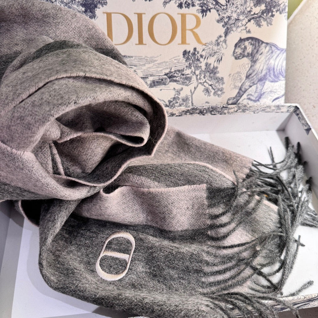 SCARF 180 CM IN MO GRAY CASHMERE AND WOOL 408840