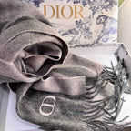SCARF 180 CM IN MO GRAY CASHMERE AND WOOL 408840