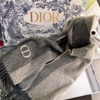 SCARF 180 CM IN MO GRAY CASHMERE AND WOOL 408840